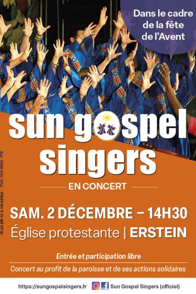 Sun Gospel Singers - Tournée des 20 ans à Erstein
